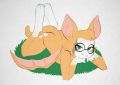 Fidget being very sexy with glasses on(art by xu53r)